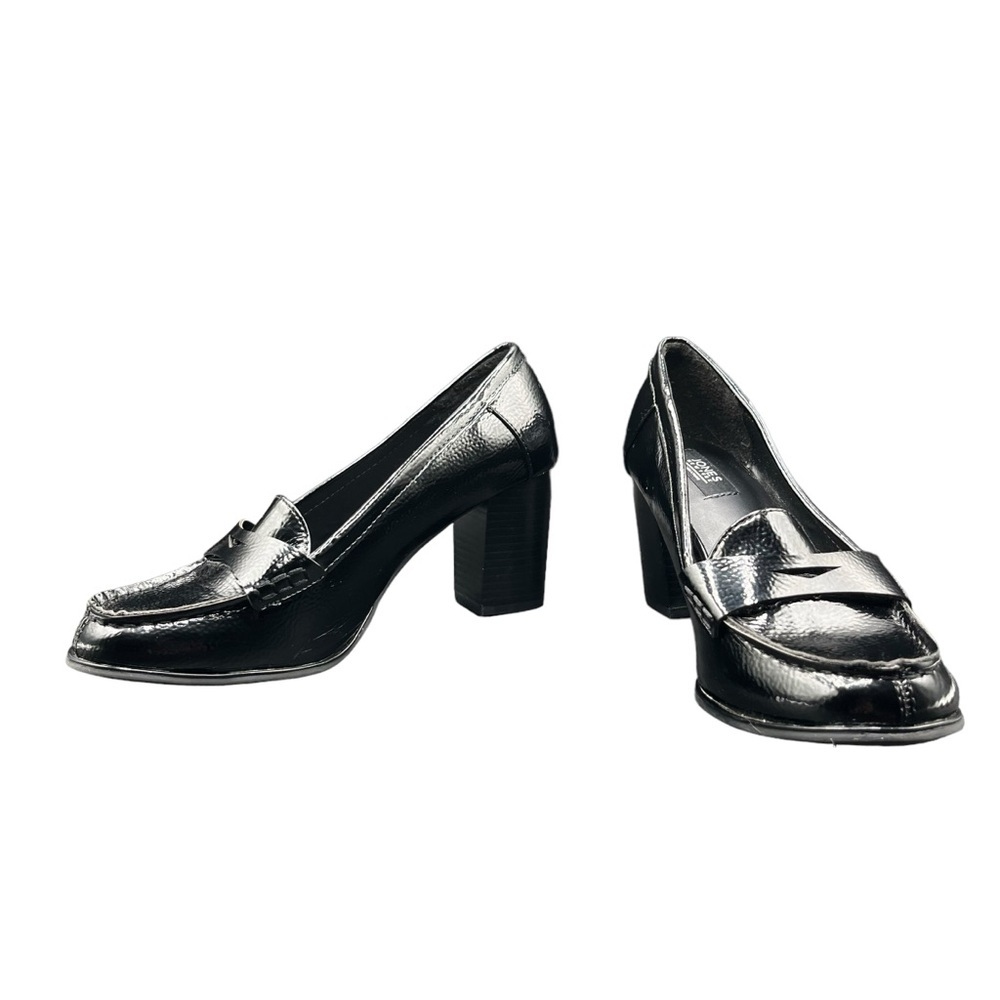 JONES NEW YORK BLACK PATENT LEATHER LOAFERS SIZE 7.5 - Picture 3 of 11